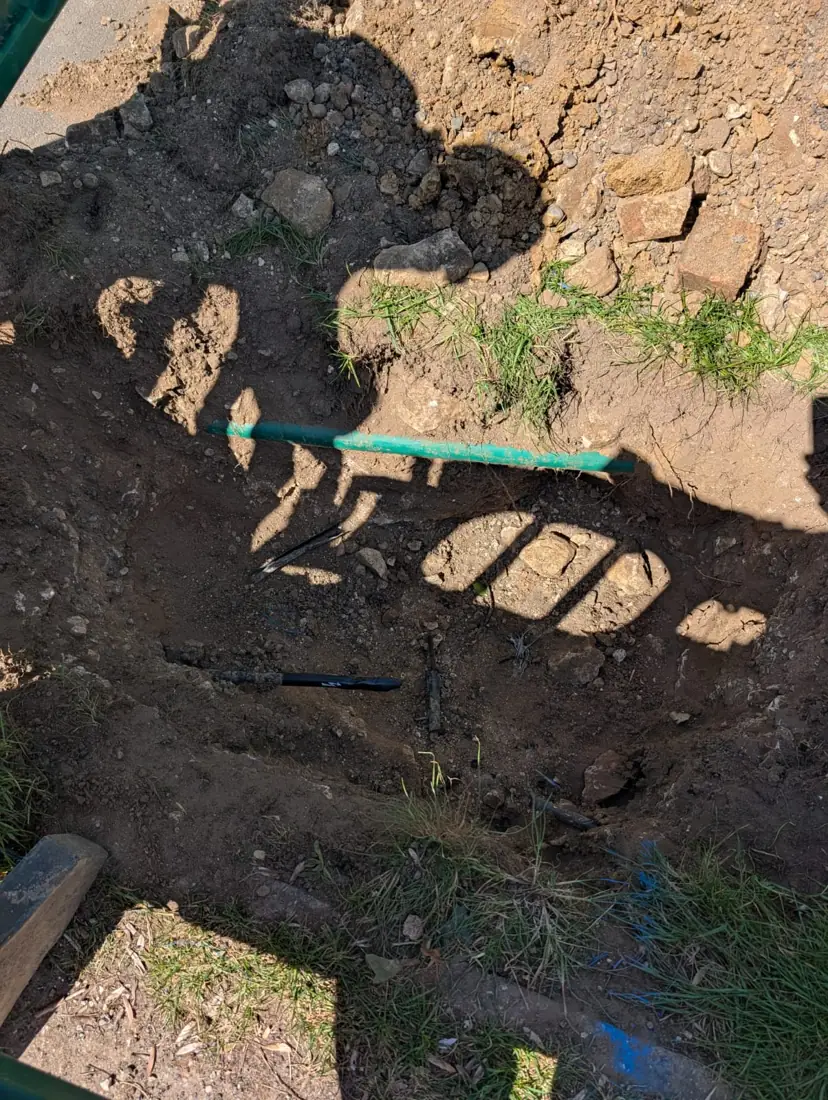 Trial hole with green duct